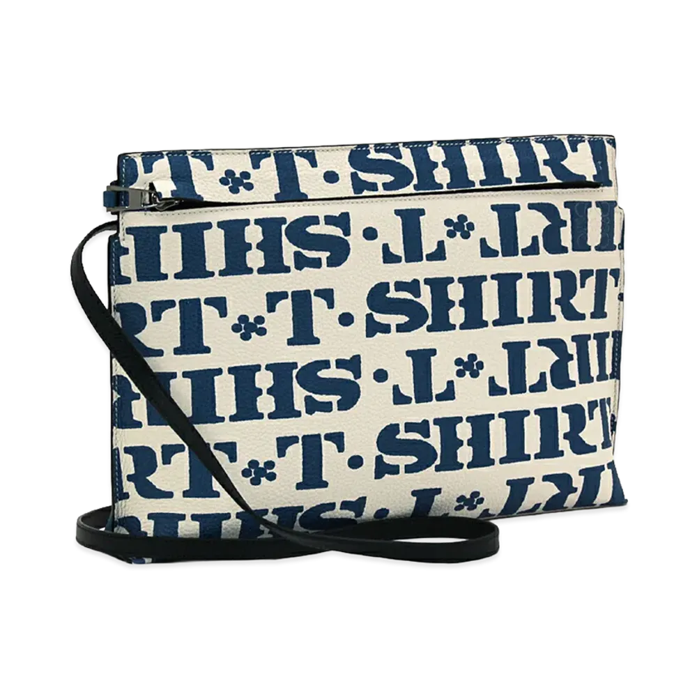 LOEWE Women's Shoulder Bag T Pouch T-Shirt Bag "Soft White/Blue"