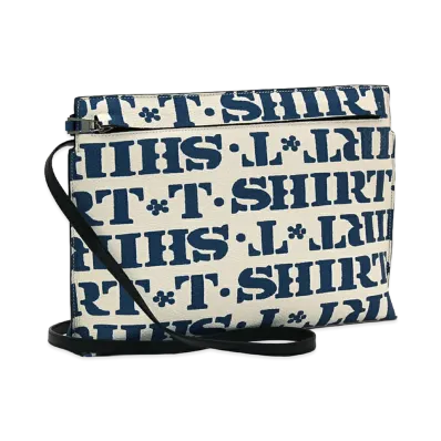LOEWE Women's Shoulder Bag T Pouch T-Shirt Bag "Soft White/Blue"