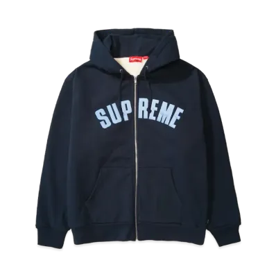 Supreme Arc Thermal Lined Zip Up Hooded Sweatshirt (25AW) "Navy"