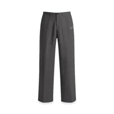 FEELS. Linen Straight Slacks "Gray"