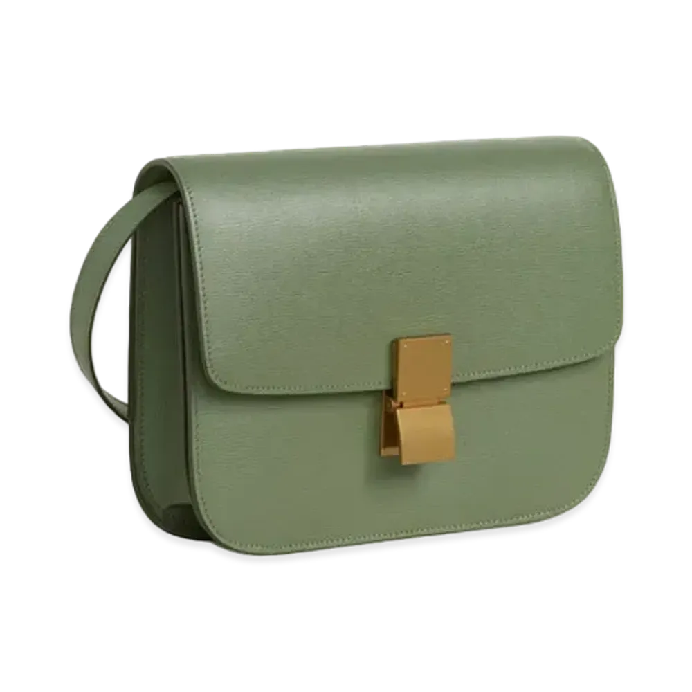CELINE Medium Classic Bag in Calfskin Liégé "Light Khaki"