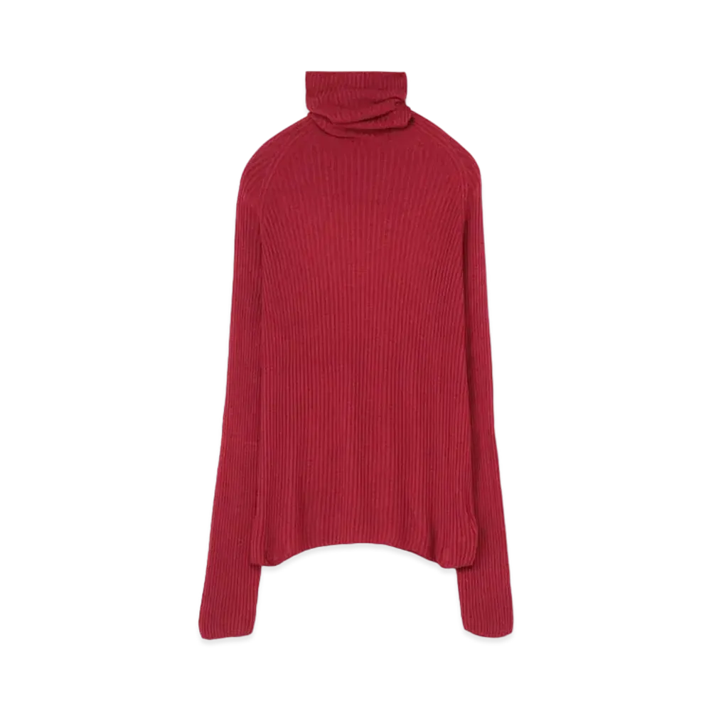 Yohji Yamamoto 12G2P 2X3 RIB WG TURTLE WG "Bordeaux"