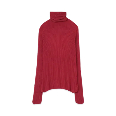 Yohji Yamamoto 12G2P 2X3 RIB WG TURTLE WG "Bordeaux"