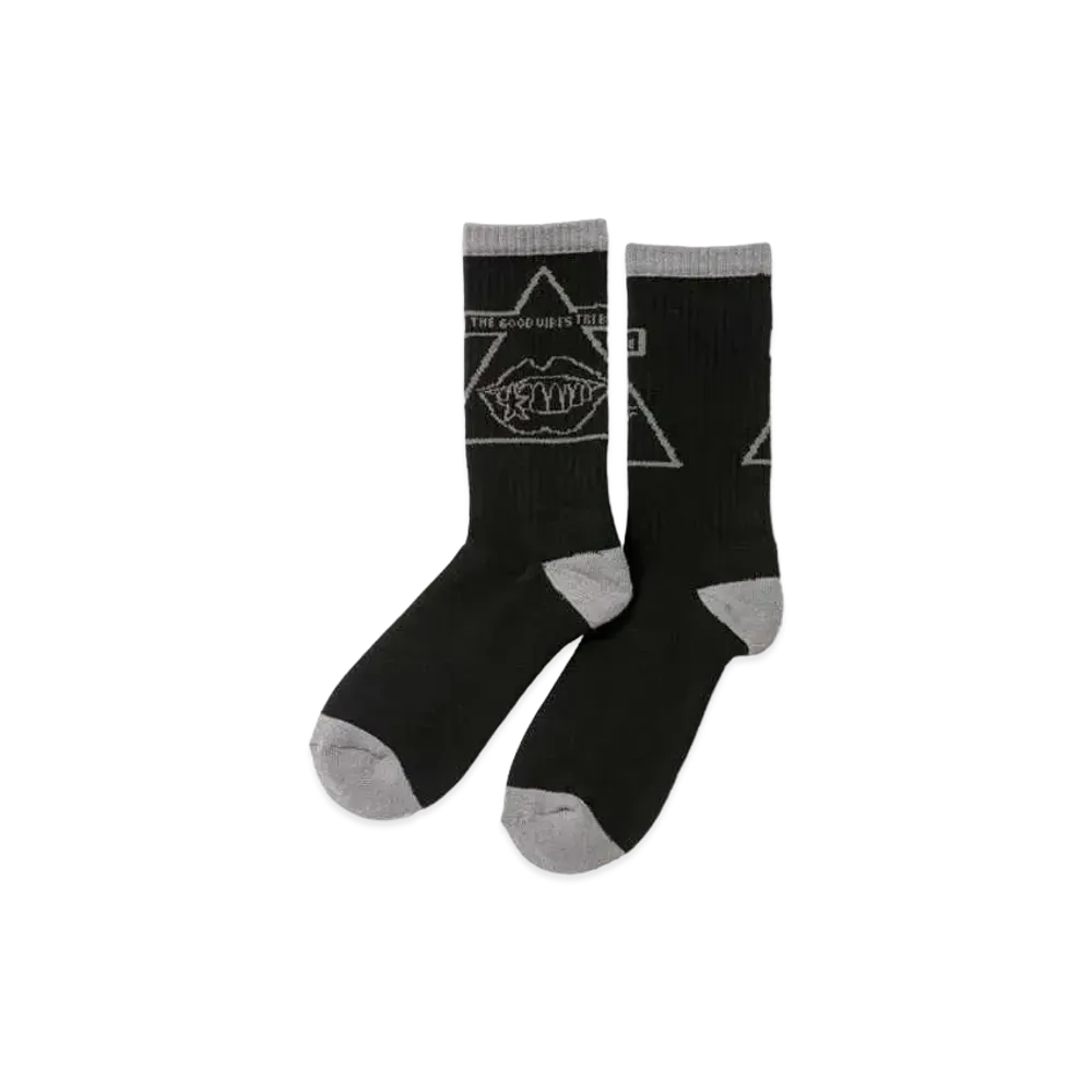 sacai x Gonz THE GOOD VIBES TRIBE Socks "Black"