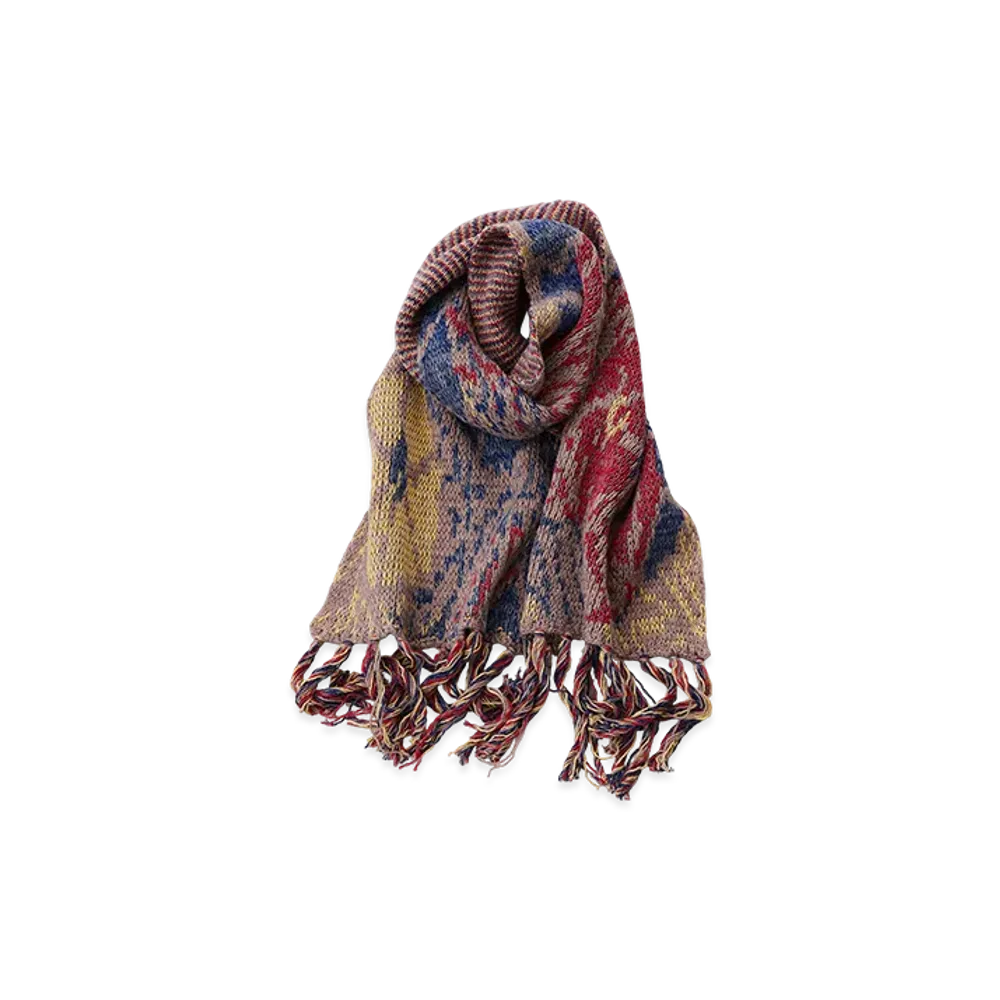 NICENESS Stewart Melange Suvin Knit Scarf "Flower"