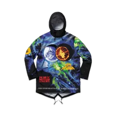 Supreme x UNDERCOVER Public Enemy Taped Seam Parka "Black"