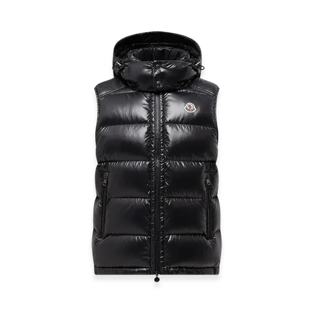MONCLER Bormes Hooded Down Gilet "Black"