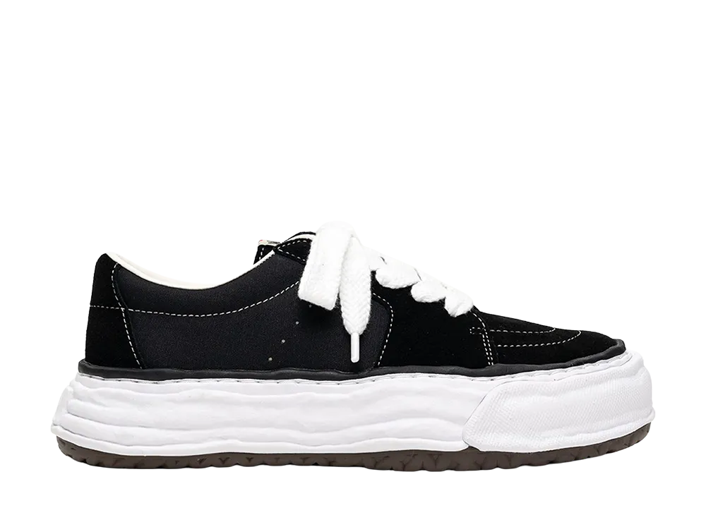 メゾンミハラヤスヒロ エリック オリジナルソールミックスマテリアルローカットスニーカー "ブラック"