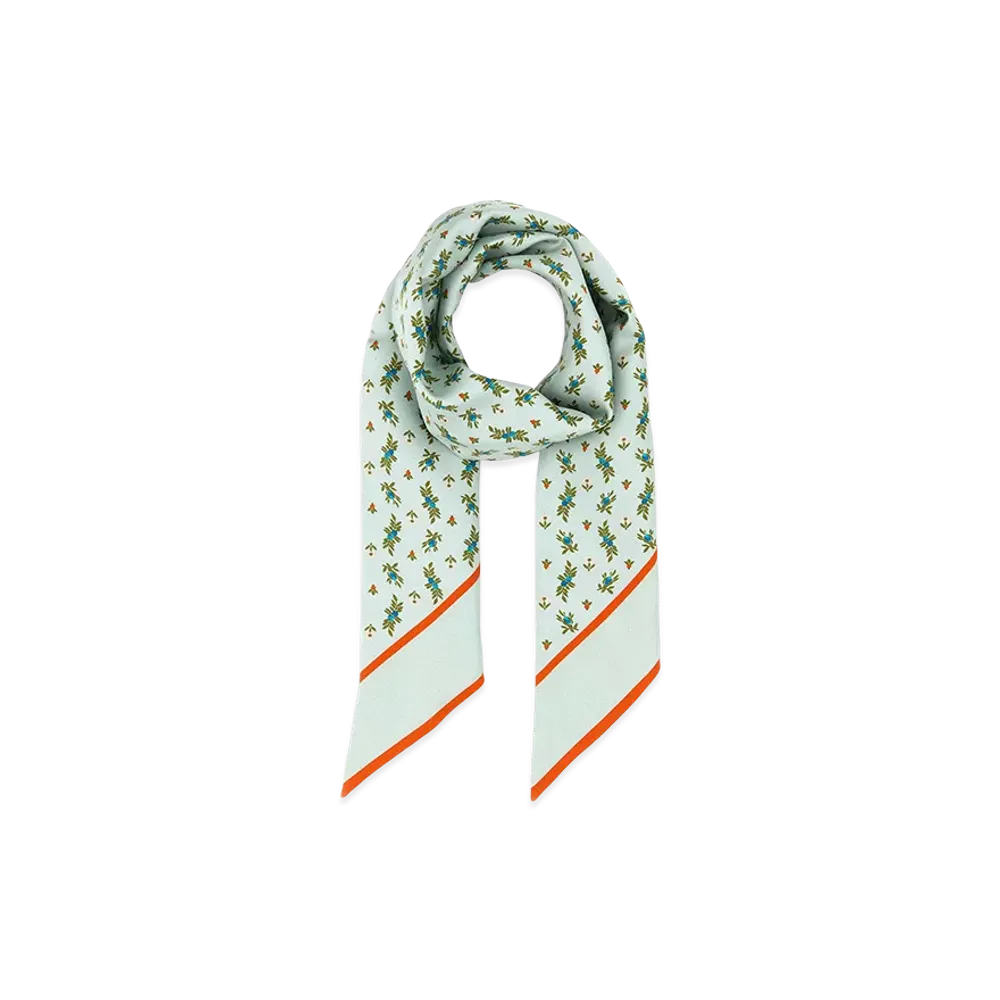 PRADA Women's Printed Twill Foulard "Green"
