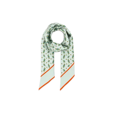 PRADA Women's Printed Twill Foulard "Green"