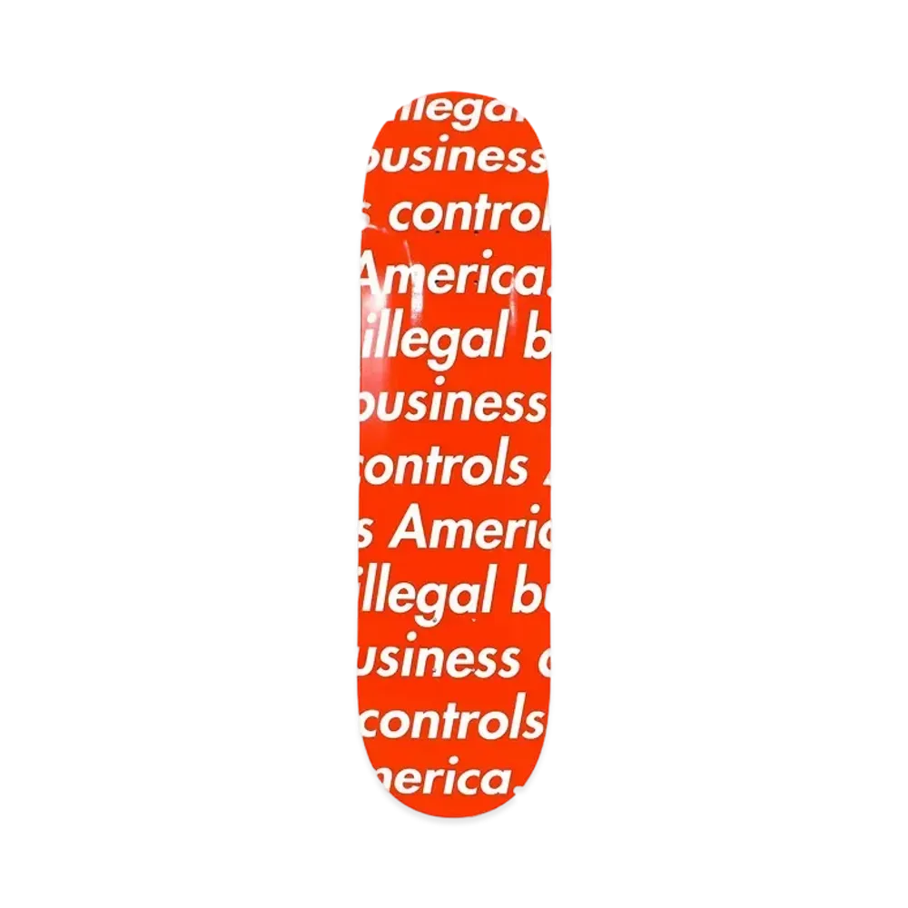 Supreme Illegal Business Skateboard "Red"