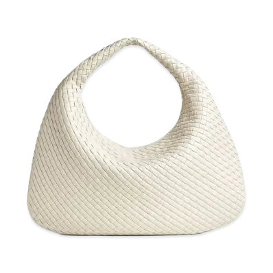 Bottega Veneta Maxi Veneta "Sea Salt"