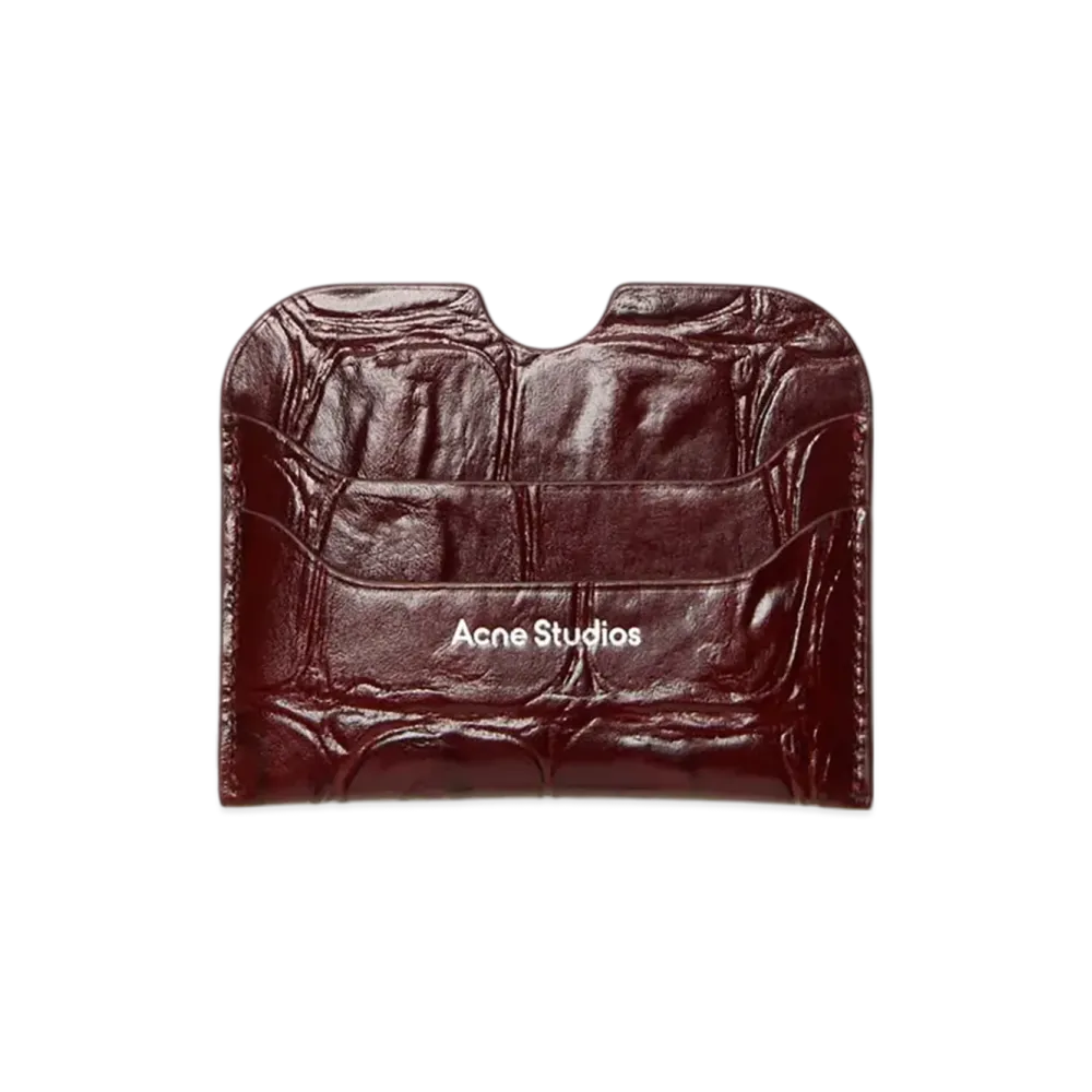 Acne Studios Leather Card Holder "Burgundy"