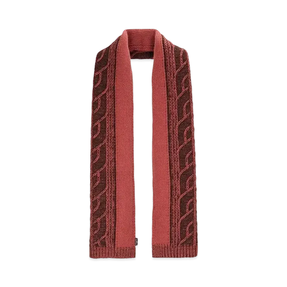 Stone Island N20D8 LAMBSWOOL WITH ARAN MOTIF "Brick Red"