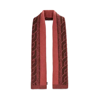 Stone Island N20D8 LAMBSWOOL WITH ARAN MOTIF "Brick Red"