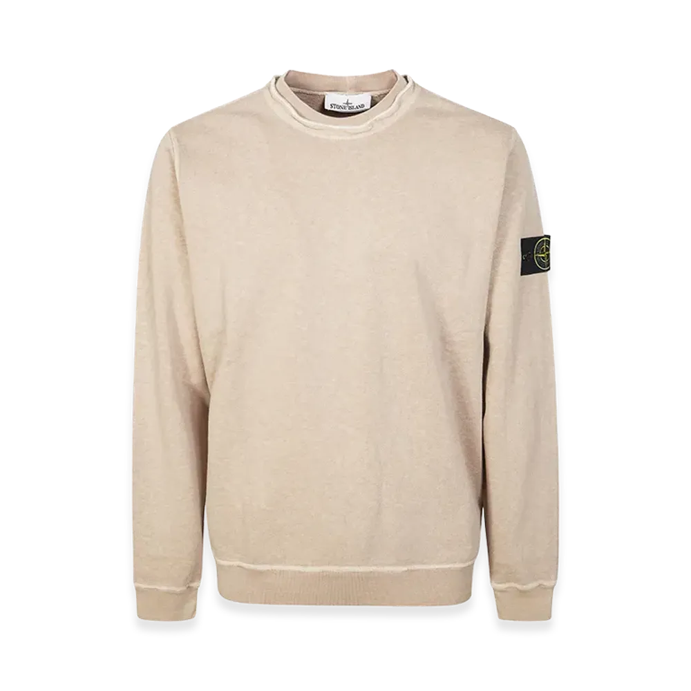 Stone Island Sweatshirt In Malfile Cotton "Beige"