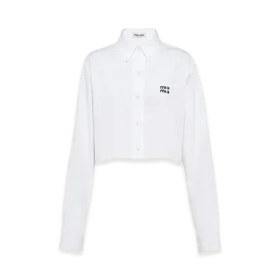 MIU MIU Women's Poplin Shirt "White"