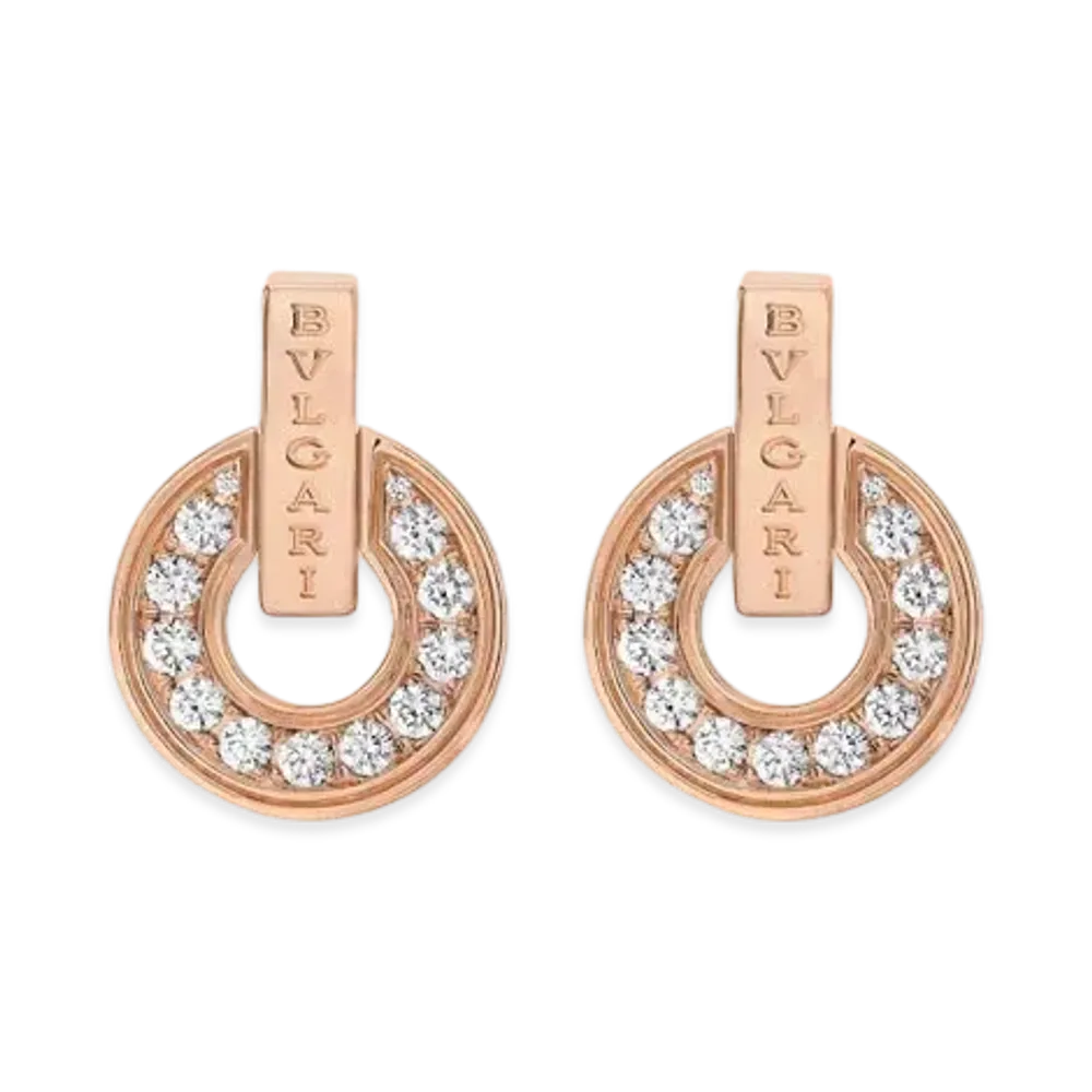 BVLGARI Bulgari Bulgari Diamond Earrings "Pink Gold"