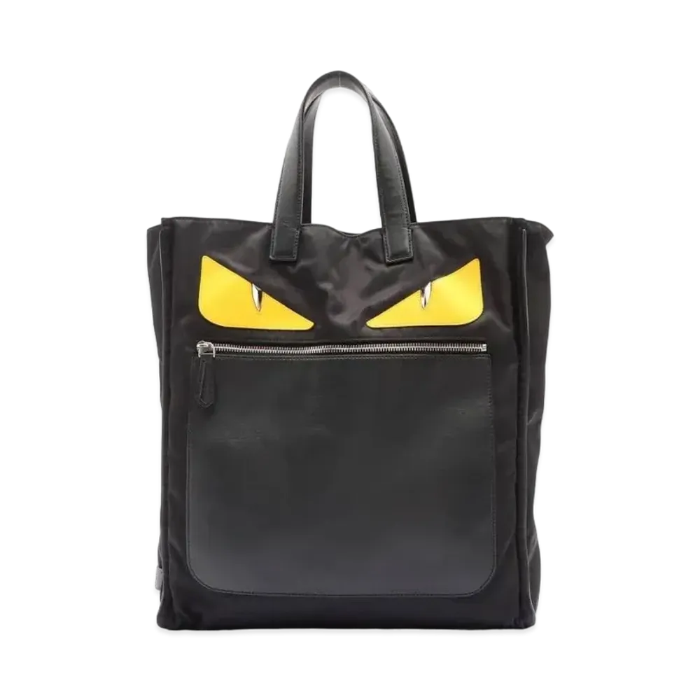 FENDI Monster Nylon Tote Bag "Black"