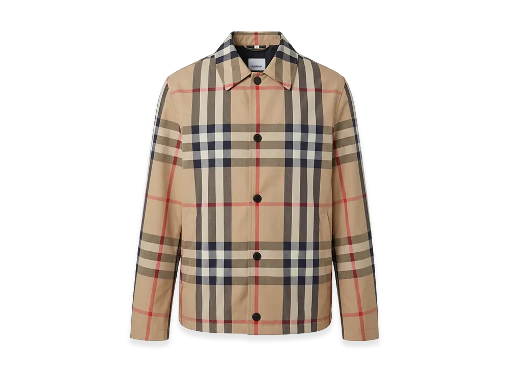 Burberry SUSSEX CHK Nylon Coach Jacket "Beige"