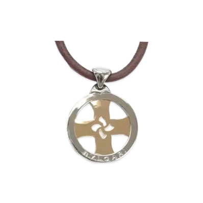 BVLGARI Tondo Cross Necklace "Yellow Gold"