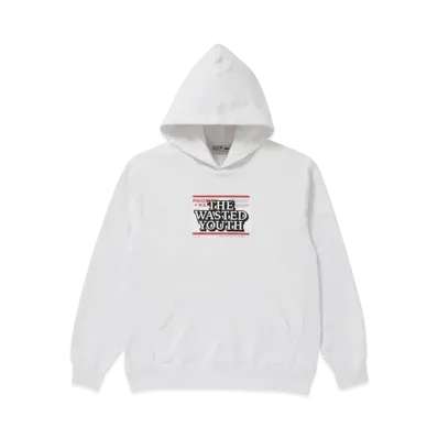BlackEyePatch x Wasted Youth PRIORITY LABEL HOODIE "White" / VERDY