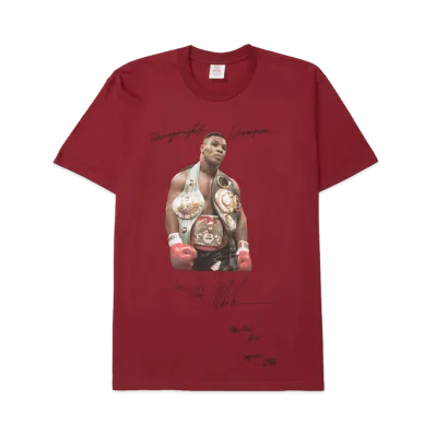 Supreme x Martine Rose Champion Tee (Mike Tyson) "Cardinal"