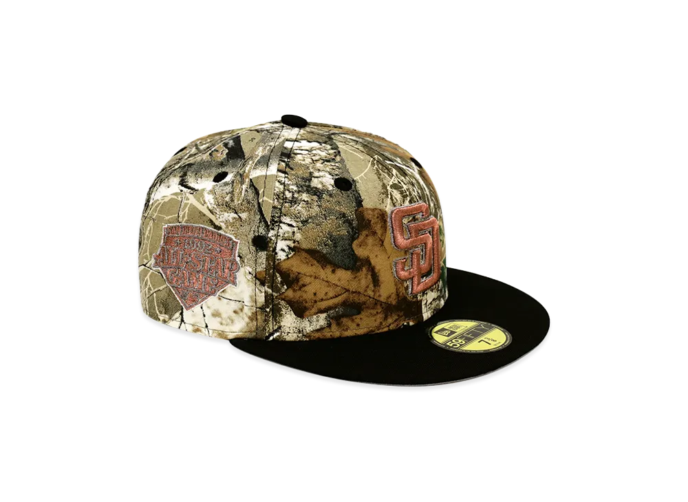 NEW ERA x THE CAP 59Fifty Black Real Tree San Diego Padres "Tree Camo/Black"