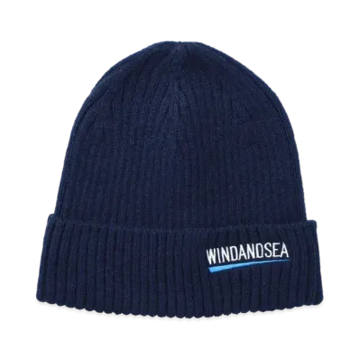 WIND AND SEA Recycled Fishing Net Nylon Beanie "Navy"