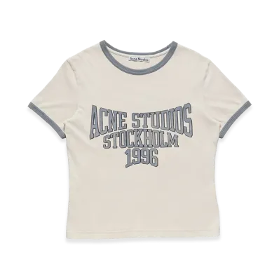 Acne Studios Graphic Logo T-Shirt "Off-White / Grey Blue"