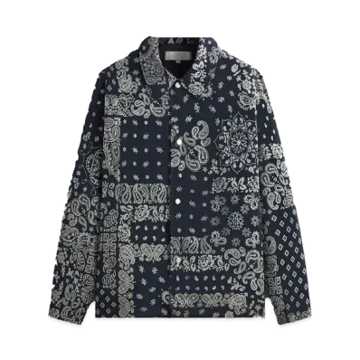 Kith Flocked Deconstructed Bandana Coaches Jacket "Nocturnal"