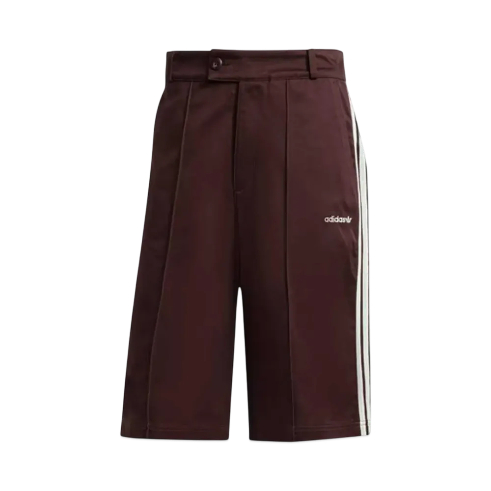 adidas 80s Loose Button Three Stripes Bermuda Shorts "Shadow Brown"
