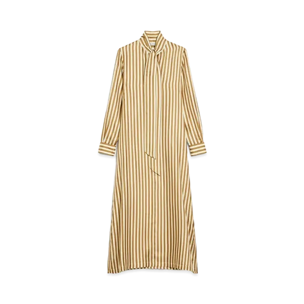 Max Mara Faezite Pure sSilk Kaftan Dress "Honey"