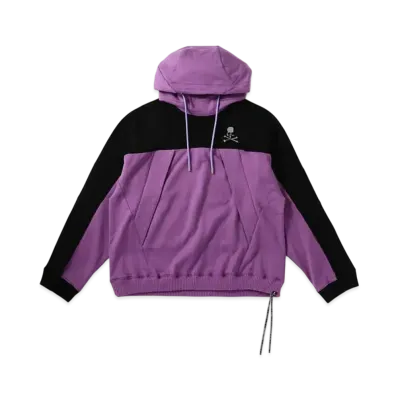 mastermind WORLD Boxy Mountain Hoodie "Black Purple"