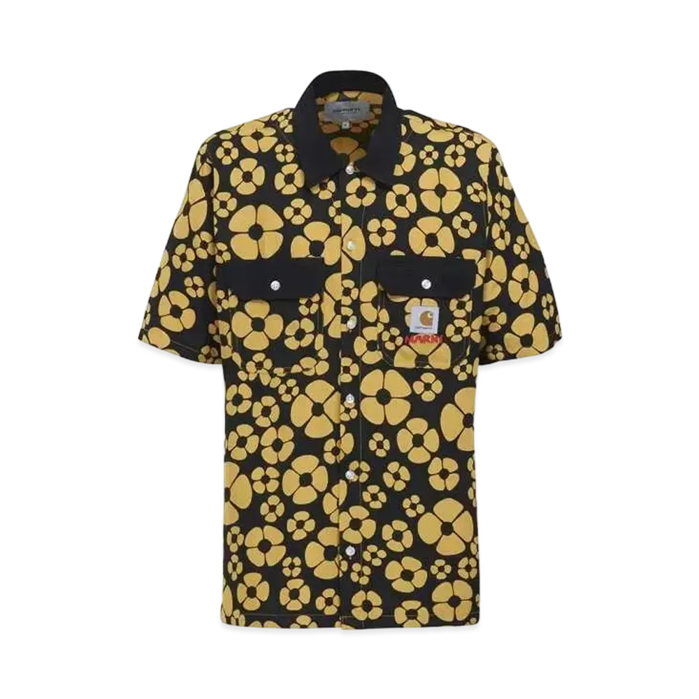 Marni x Carhartt WIP Yellow Short-Sleeved Floral Shirt "Sunflower"