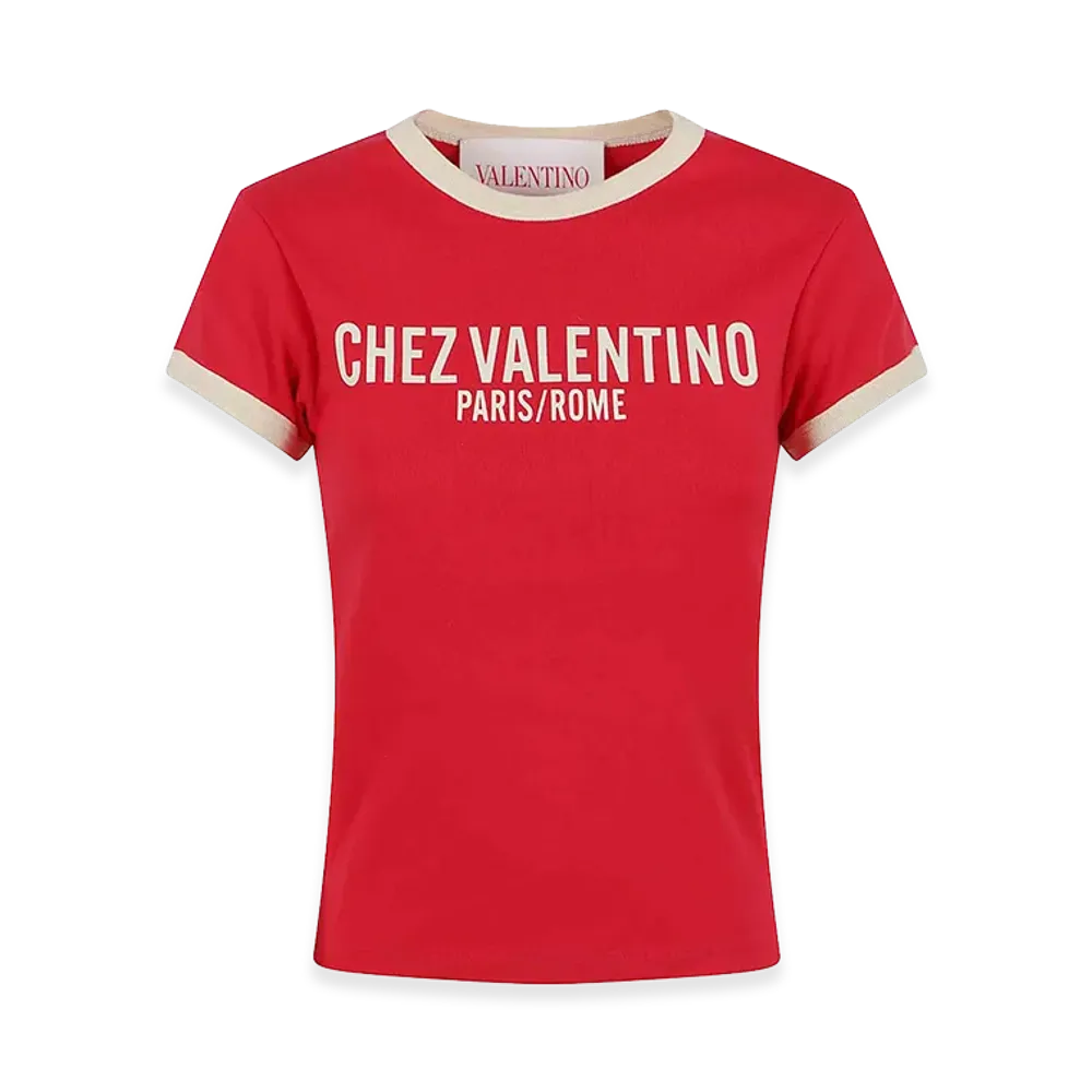 Valentino Women's T-Shirt Pattern "Red"
