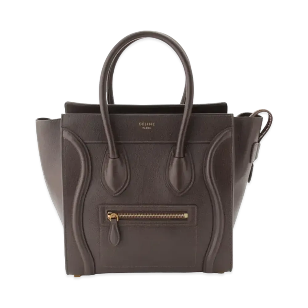 CELINE Micro Luggage Bag "Dark Brown"