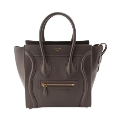 CELINE Micro Luggage Bag "Dark Brown"