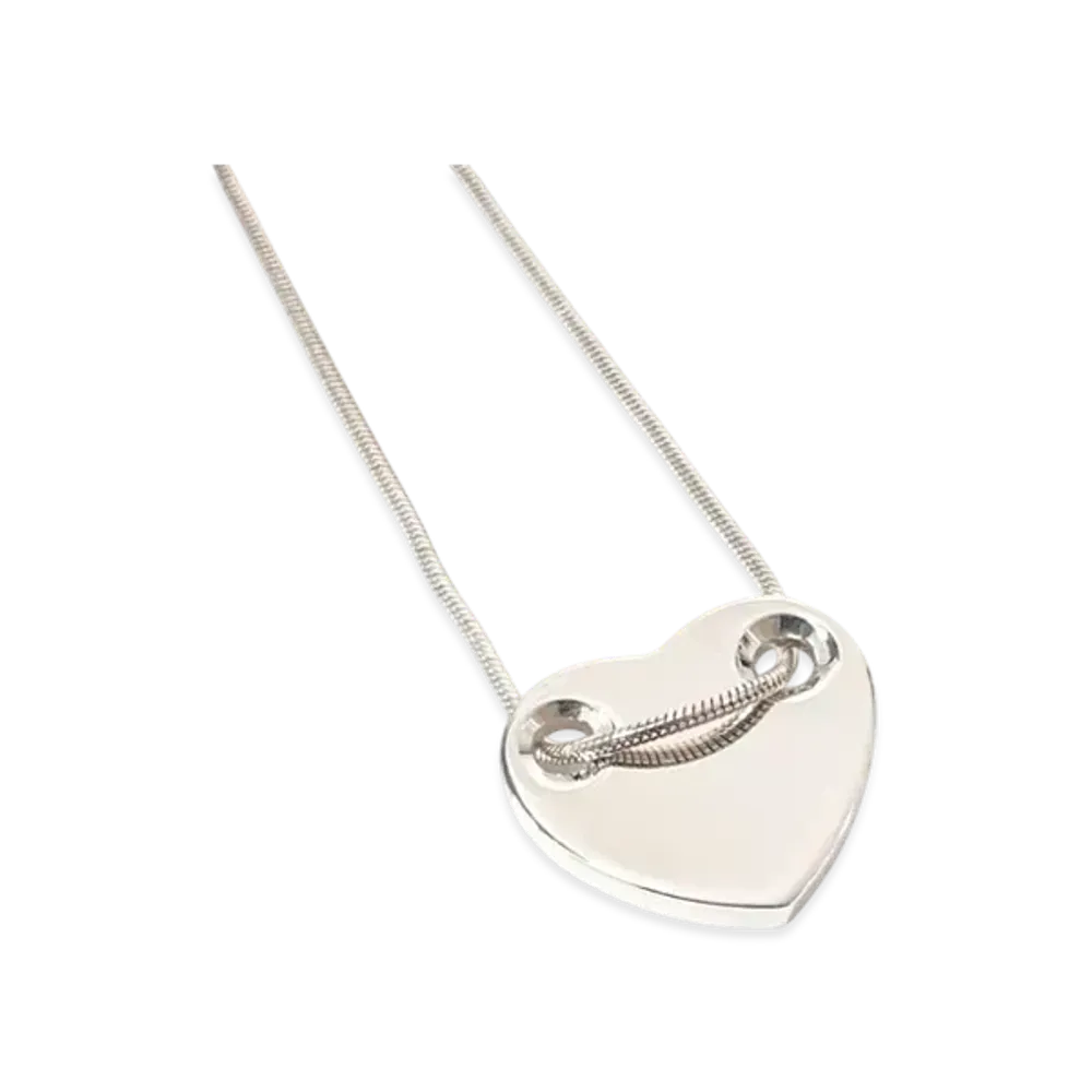 Tiffany & Co. Heart Plate Necklace "Silver"
