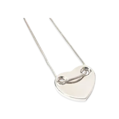Tiffany & Co. Heart Plate Necklace "Silver"