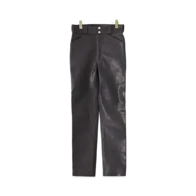 COMOLI Horse Leather Rider Pants "Black"