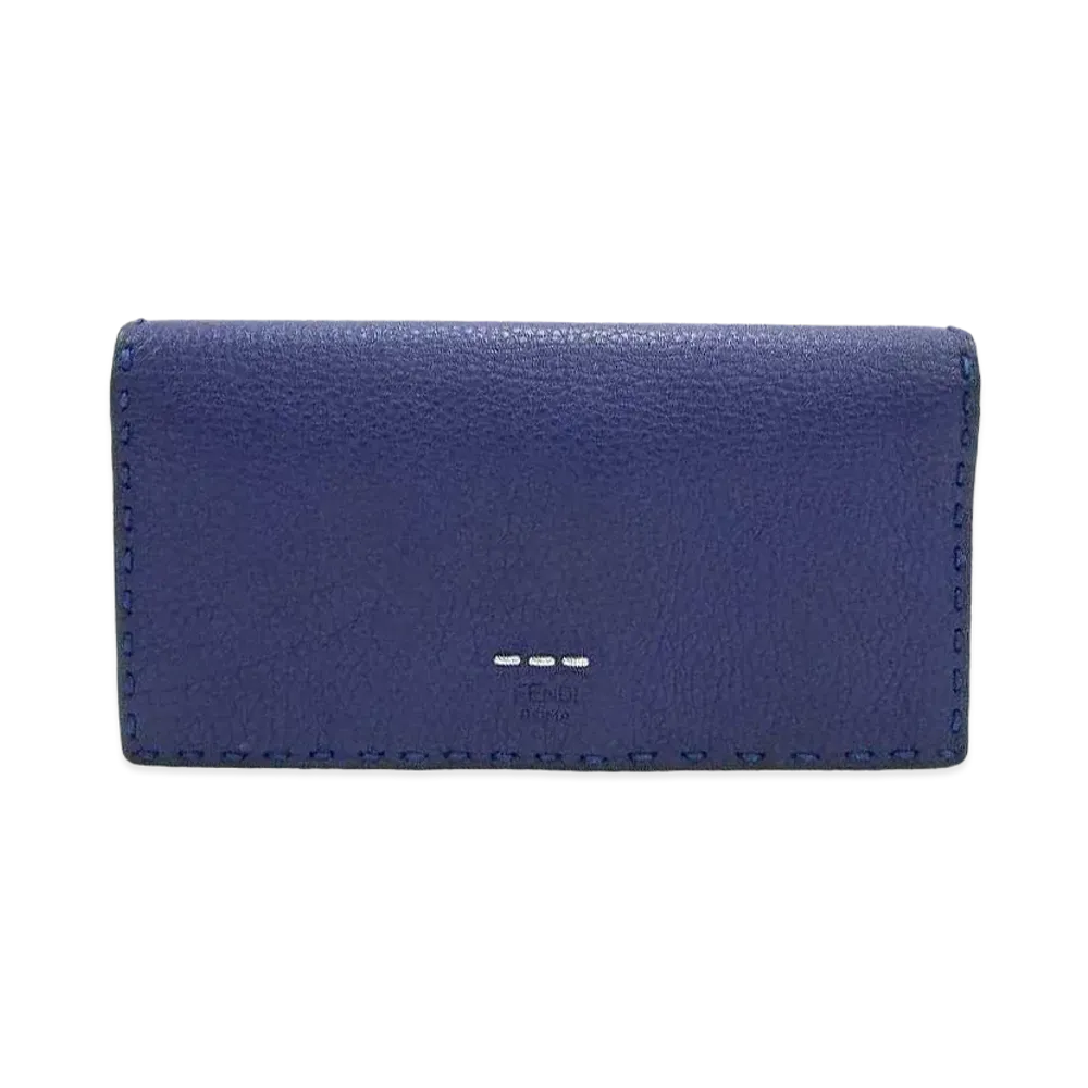 FENDI Selleria Two-Fold Wallet "Blue"