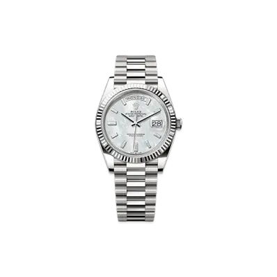 ROLEX Day-Date 40mm White Gold 228239 "White Mother-of-Pearl"