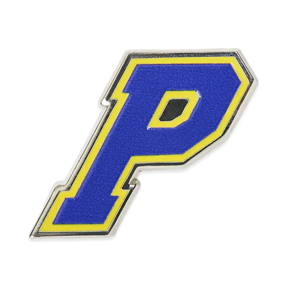 PALACE College P Pin Badge "Yellow Blue"