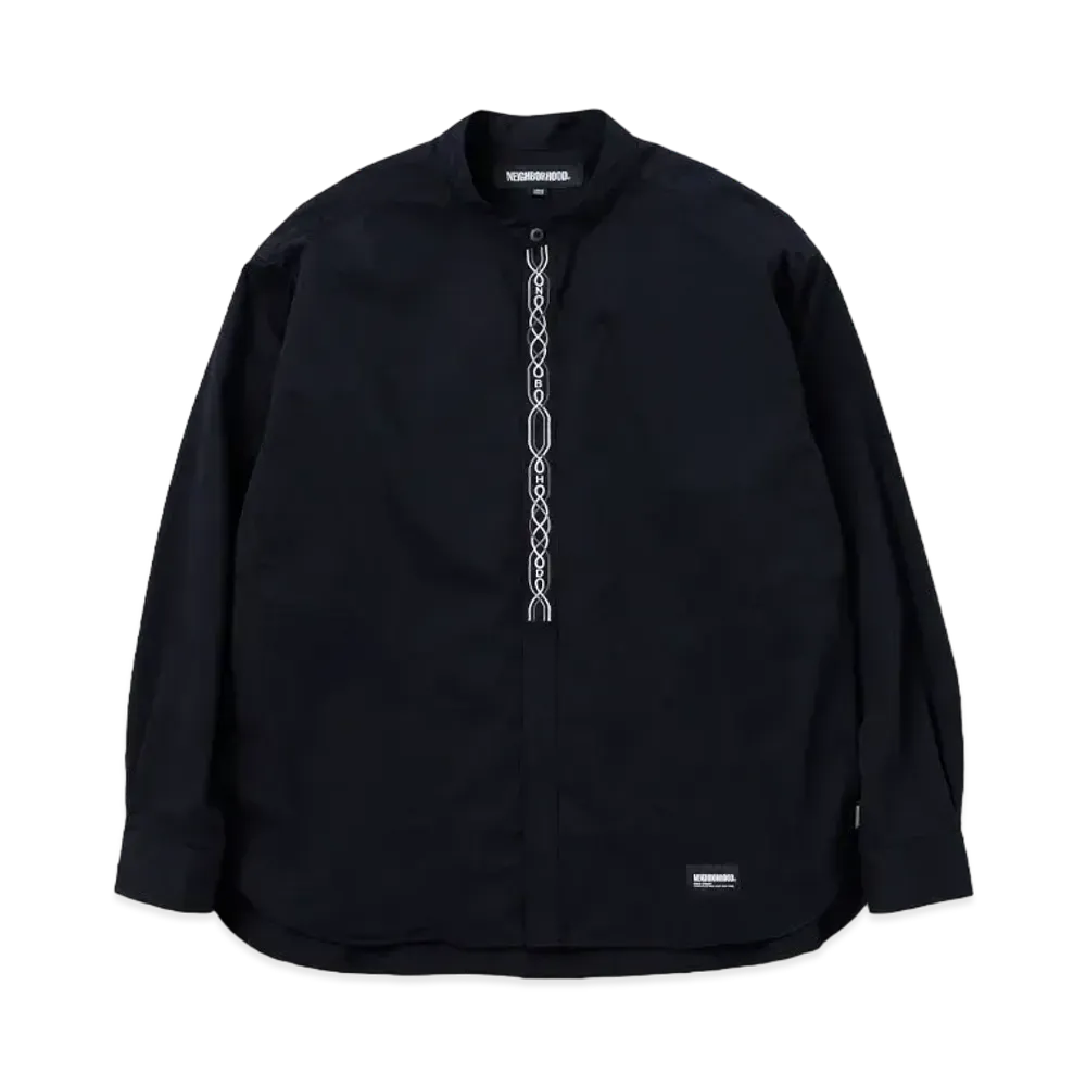 NEIGHBORHOOD Band Collar Shirt LS "Black"