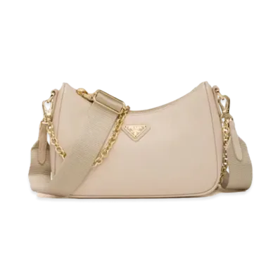 PRADA Saffiano Leather Mini Bag "Gray"