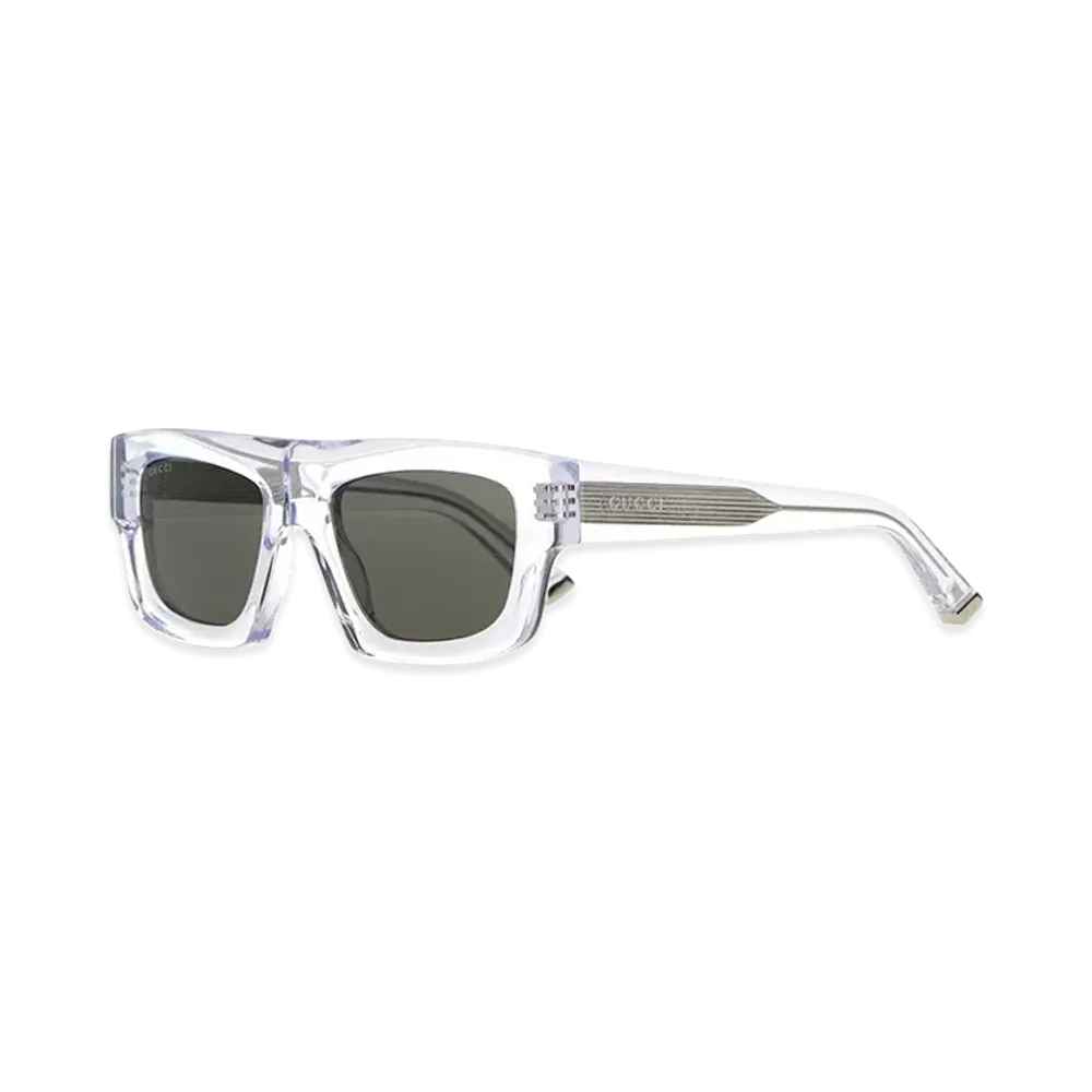 GUCCI Transparent Acetate Sunglasses "White"