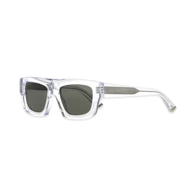 GUCCI Transparent Acetate Sunglasses "White"