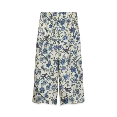Max Mara Tortona Pure Silk Twill Pants "Light Blue"