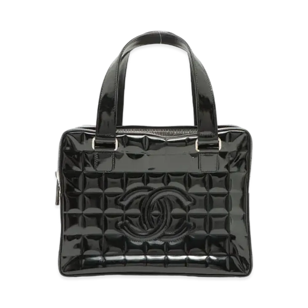 CHANEL Chocolate Bar Coco Mark Hand Bag "Black"